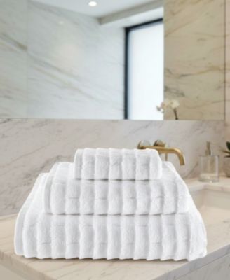 Subway Tile Textured Cotton 3-Pc. Bath Towel Set