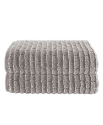 Subway Tile Textured Cotton 2-Pc. Bath Sheet Set