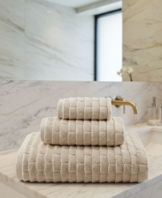 Subway Tile Textured Cotton 3-Pc. Bath Towel Set