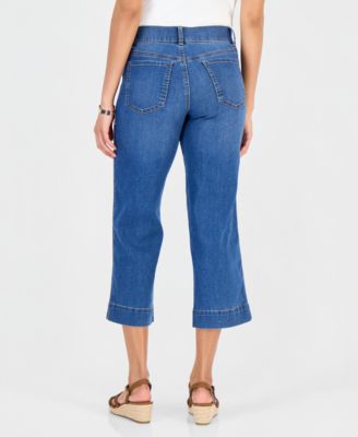 Women's High Rise Pull-On Cropped Jeans