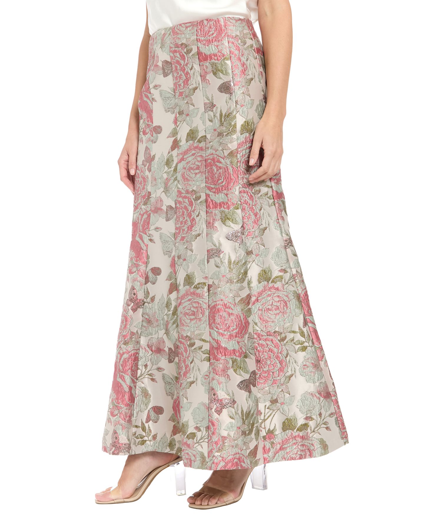 Женская юбка Muse Seamed Ballroom Maxi, цвет: Розовый / Шалфейный — фото 3