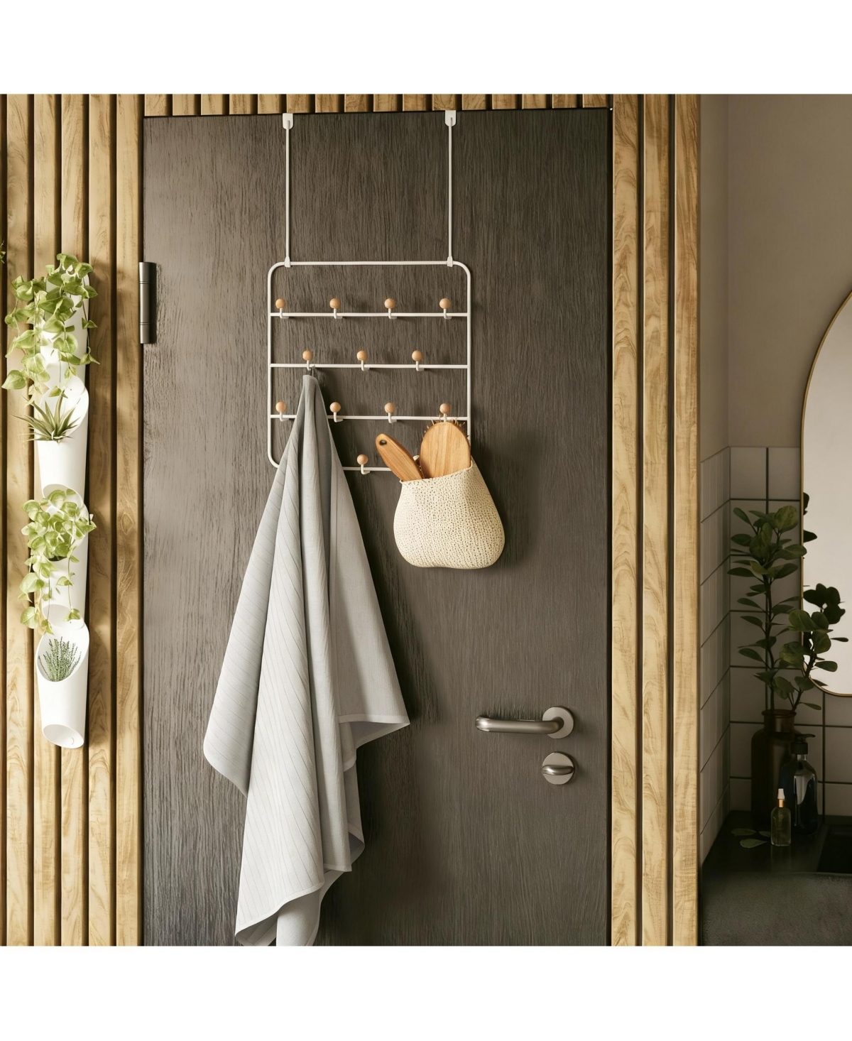 Yigii 14-Hook Over-the-Door Organizer with Snag-Free Hooks