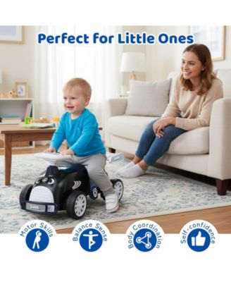 Kids Ride On Car Sliding Toy with Music and Under-Seat Storage