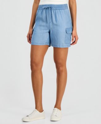 Women's Chambray Cargo Shorts