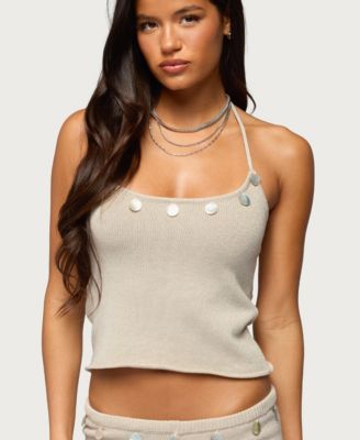Women's Nicca Iridescent Knit Halter Top