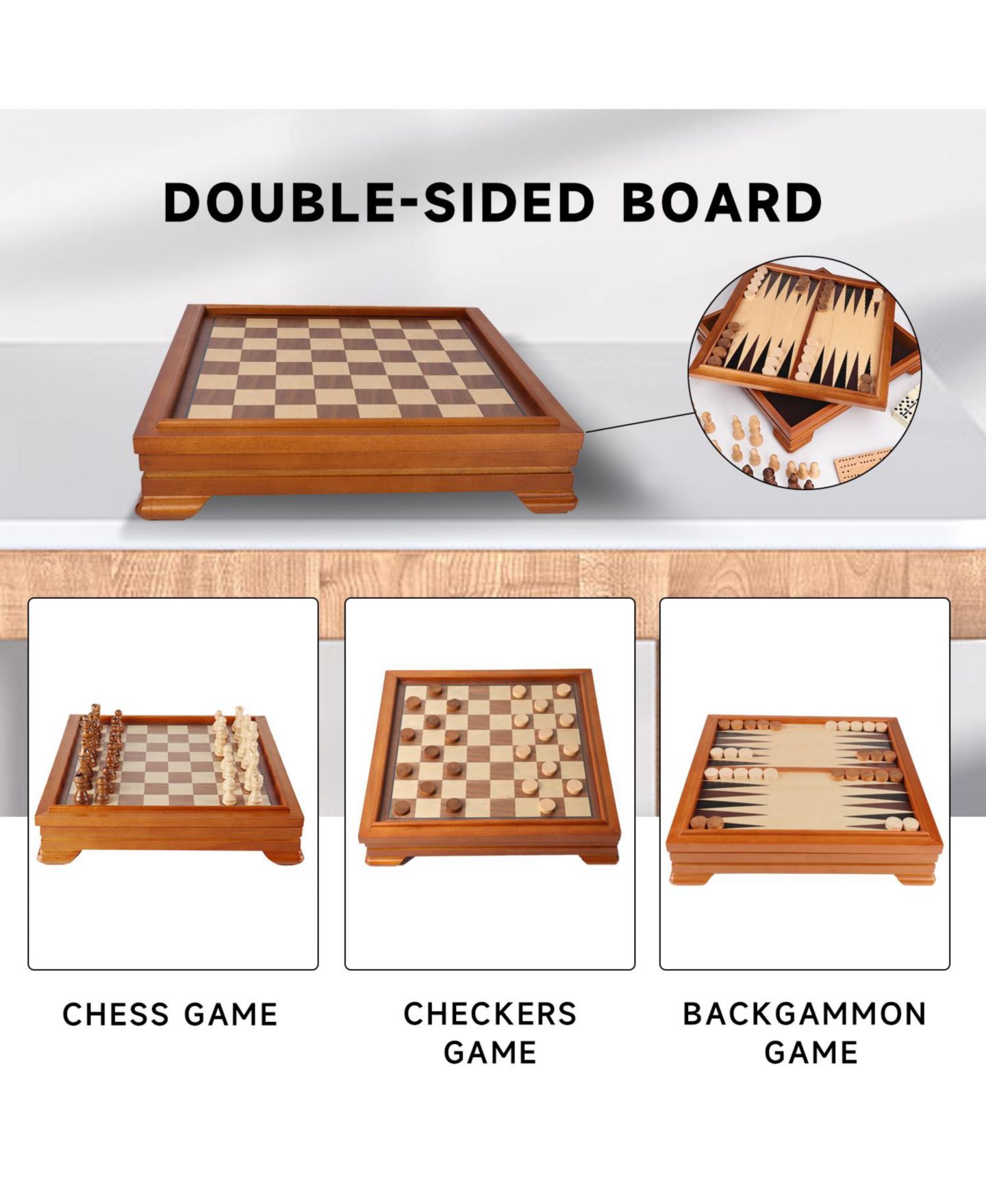 Детские настольные игры GSE Games & Sports Expert Deluxe 7-in-1 Board Game Set, Ages 6+ — фото 2