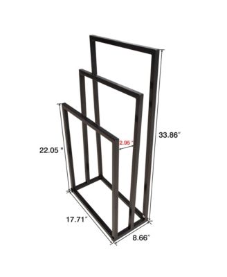 3 Tier Metal Towel Rack, Freestanding Towel Holder, Modern Standing Towels Drying Rack for Bedroom