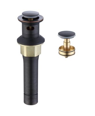 Bathroom Sink Drain - Pop-Up Drain Stopper, Anti-Clogging Design with Strainer Basket for Vanity, Lavatory, and Basin (Oil Rubbed Bronze)