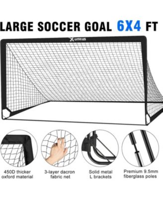 6x4 ft Kids Soccer Goals for Backyard Set of 2, Agility Ladder Speed Training Equipment Set Soccer Training Equipment for Kids Youth Adults