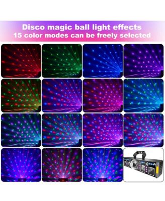 5-in-1 Magic Ball Party Light - Laser Projector with 96 Patterns, UV, Strobe & RGB Wash
