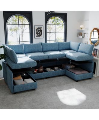 Love Seat Couches, 2 Seater Loveseat Mid Century Modern Sofa Couch With Storage