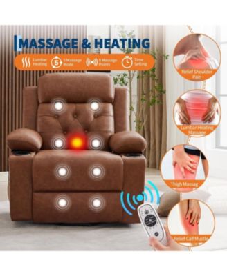 Power Lift Recliner Chair for Elderl y,Electric Lift Chair with Vibration Massage and Lumbar Heating