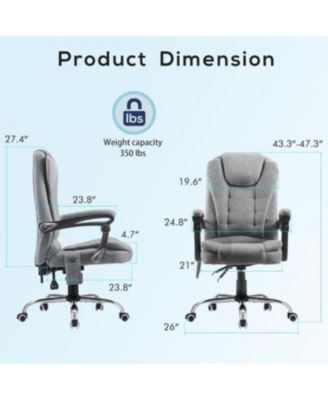 Office Chair with 7 Points Vibration Massage&Heat Functions