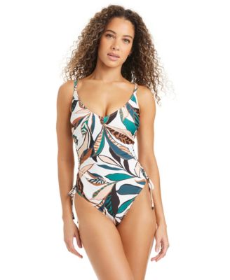 Women's Safari Chic Over-The-Shoulder Mio One-Piece Swimsuit