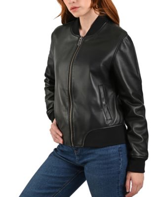 Women's Bomber Lamb Leather Jacket