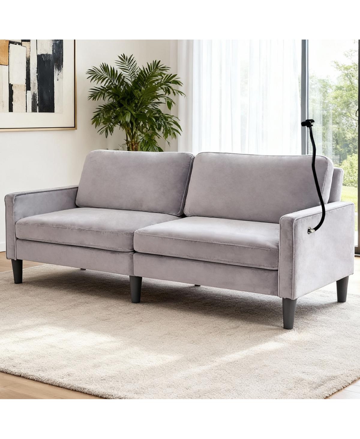 Streamdale Furniture Modern Loveseat Sofa with Chenille Recliner, Removable Cover & Spring Cushions