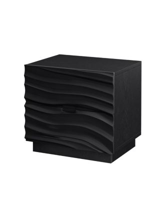  Solid Wood Nightstand with 2 Drawer