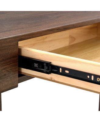 4-piece bar chair set with walnut wood grain bar table & storage