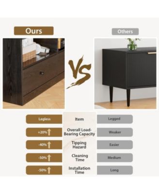 70" TV Stand with Storage Drawer, Entertainment Center for TVs up to 80", Modern TV Stands for Living Room