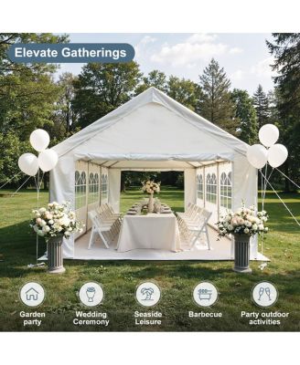  Carport Canopy Gazebo Removable Sidewalls & Ground Tubes