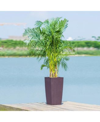  30" Tall Large Self-Watering Planter with Inner Tray & Water Level Monitor