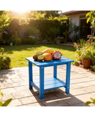 wooden-textured imitation wood side table, perfect for picnics