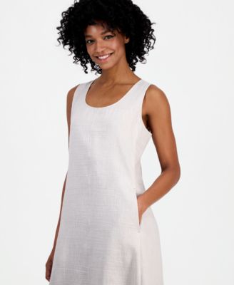 Women's Striped Sleeveless Scoop-Neck Dress