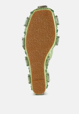 Womens Blistronic Chunky Diamante and Rhinestone Cut-Out Sandals