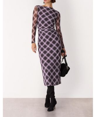 Women's Check Mesh Dress