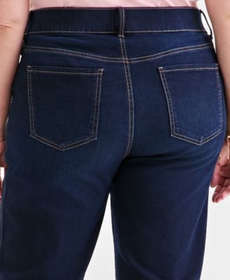 Plus Size High-Rise Shaping Capri Pants