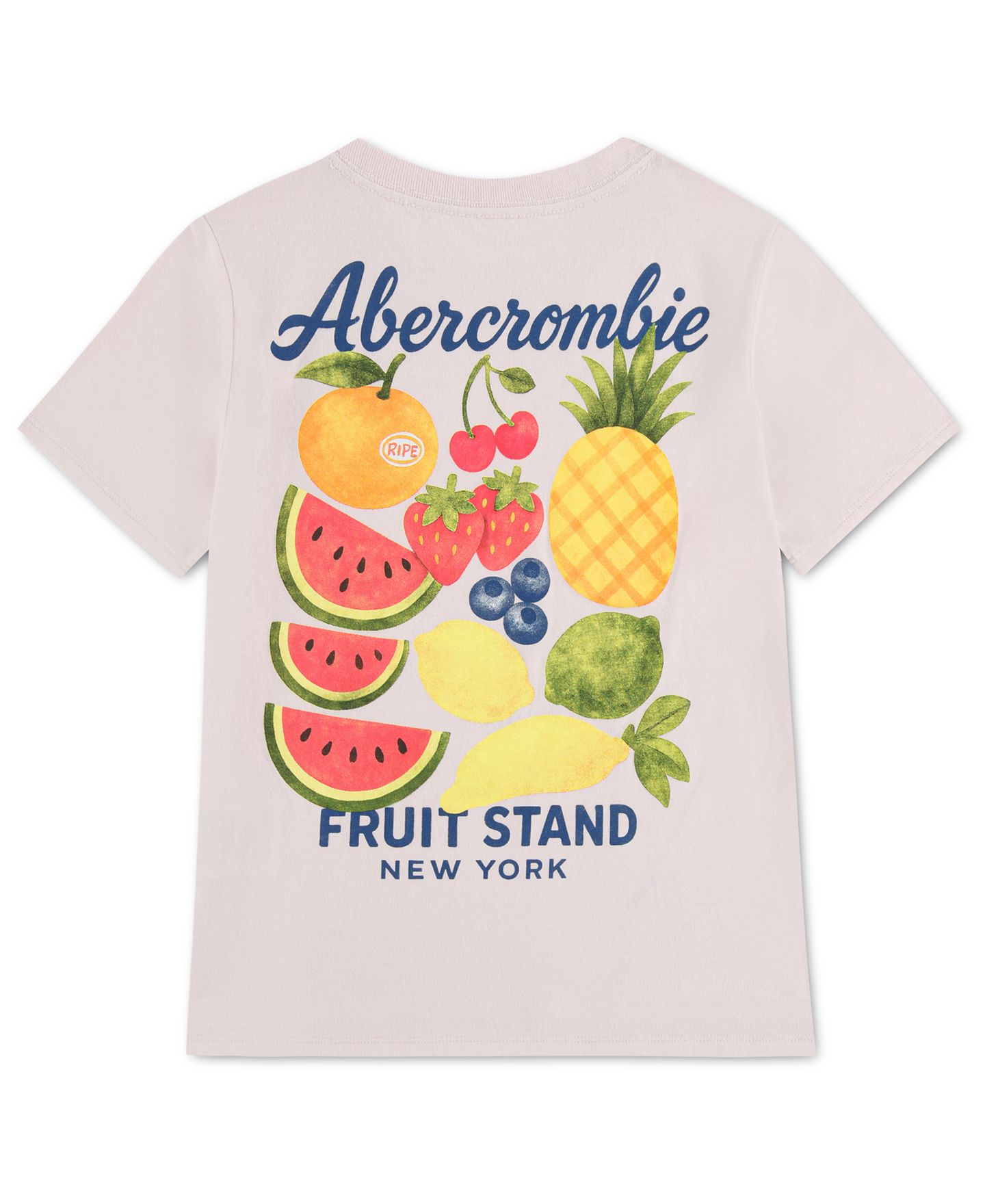Футболка abercrombie kids Oversized Crewneck T-Shirt для девочек, цвет: Меловой розовый — фото 2