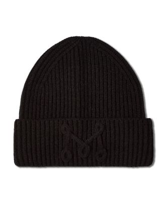Kids Ribbed Yarn-Embroidered Rayon Blend Beanie