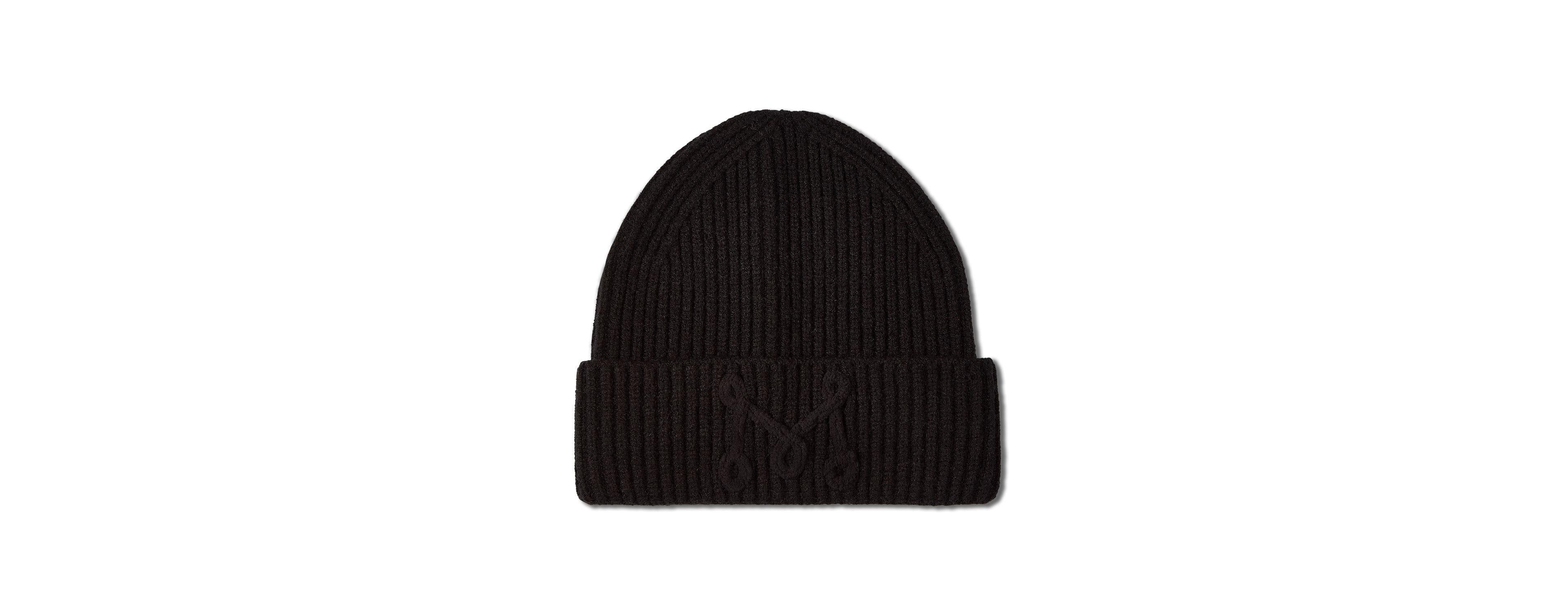 MeMoi Kids Ribbed Yarn-Embroidered Rayon Blend Beanie