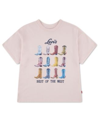 Girls' 7-16 Oversized Boots Crewneck T-Shirt
