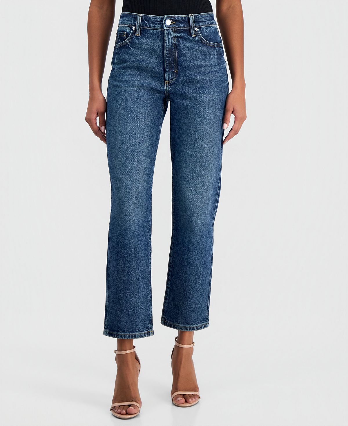 I.N.C. International Concepts Women's High-Rise Straight Ankle Jeans, Macy's Exclusive view 1 — MAYCSS fashion products