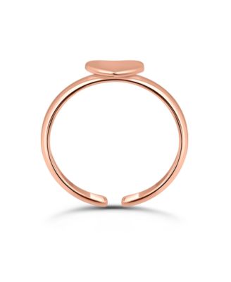 Polish Heart Adjustable Toe Ring. 18KT Rose Gold over Sterling Silver. Created for Macy's.