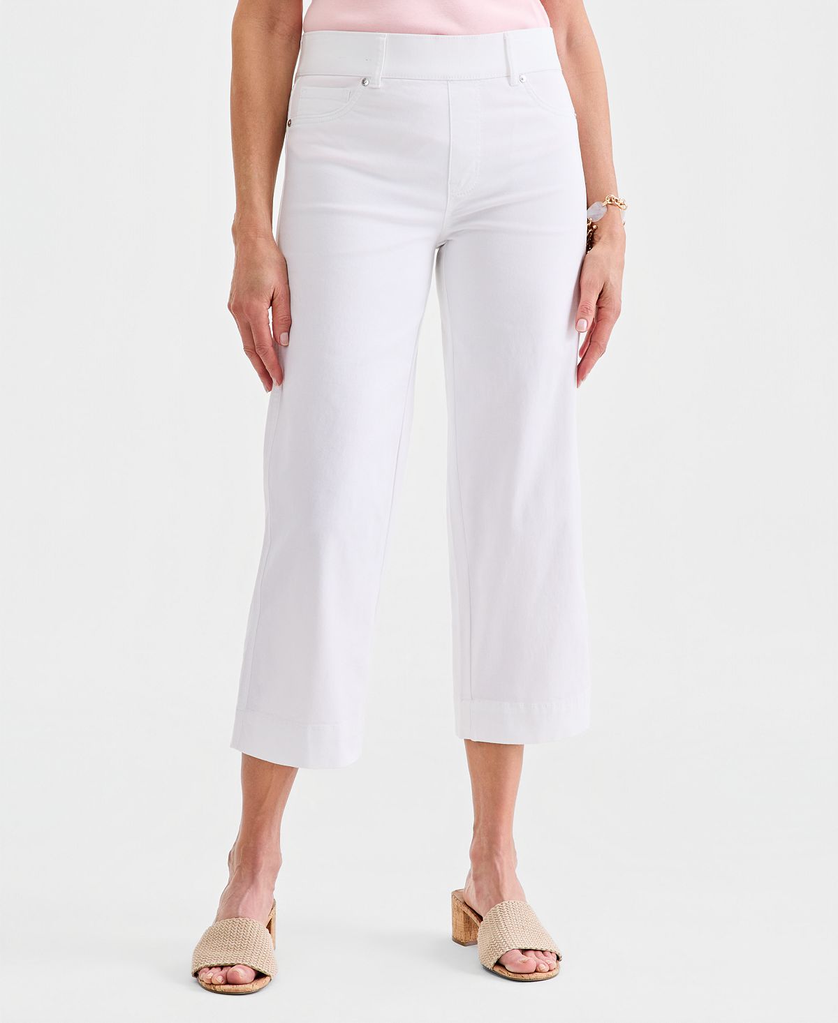 Style & Co Petite High-Rise Cropped Wide-Leg Jeans, Macy's Exclusive view 2 — MAYCSS fashion products