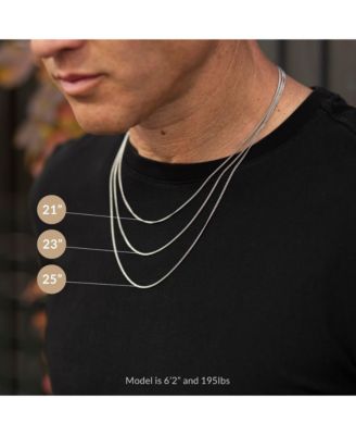 Men's Initial Tag Necklace - Gold with Micro Cuban Chain