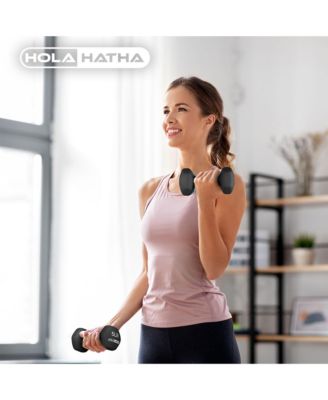 2, 3, 5, 8 & 10 Pound Neoprene Dumbbell Weight Set with Storage Rack