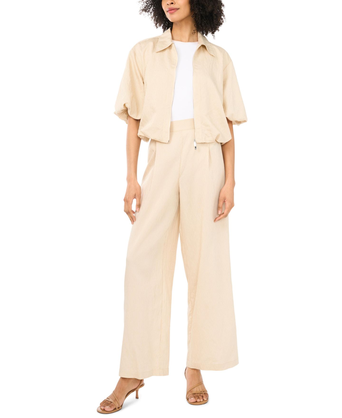 Женская куртка Vince Camuto Cropped Collared Neck, цвет: Берёзовый — фото 2