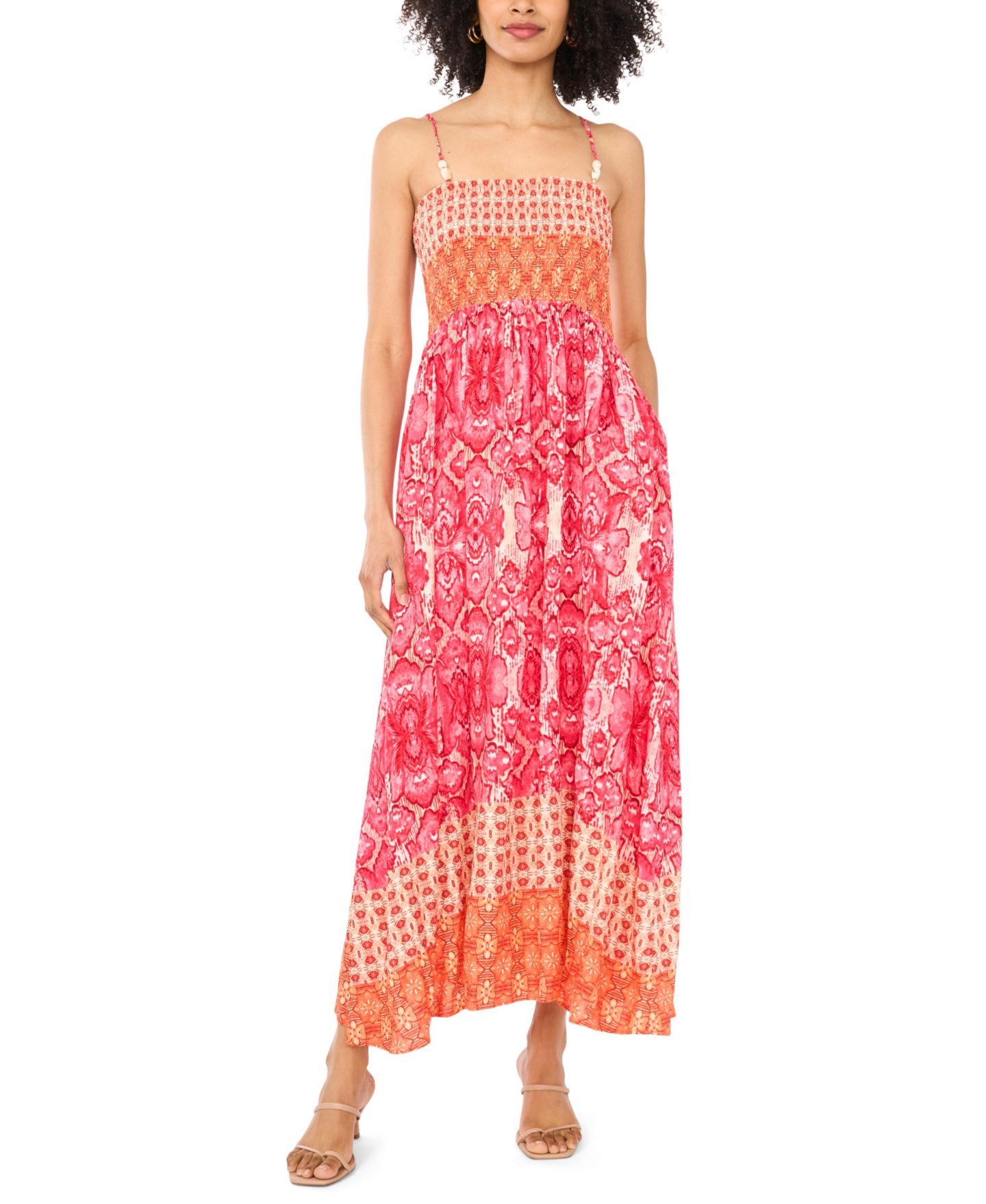 Женское платье Vince Camuto Maxi, цвет: Оранжевый — фото 1