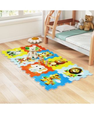 8 Pieces Educational Animal Foam Play Mat for Babies
