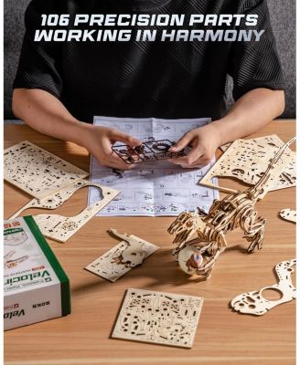 Walk Dinosaur Toys 3D Wooden Puzzles, Mechanical Wood Model Kits, DIY Crafts Kits Educational Toys Dino Collection Birthday Gift Teen Adult