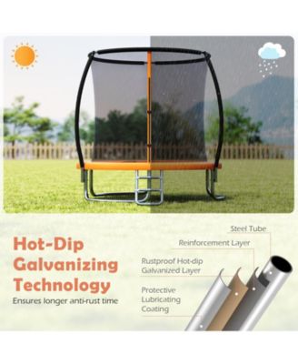 8FT Backyard Recreational Trampoline Heavy-Duty Build