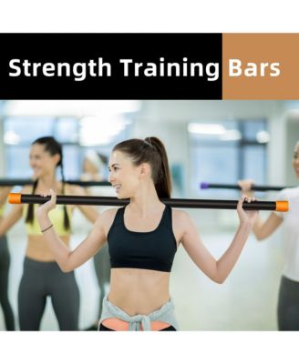 Total Body Workout & Exercise Weighted Bar Padded Grip, 3 Pack