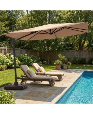 9x9 FT Square Roman Patio Umbrella - Classic Shade for Small Patio, Poolside & Outdoor Dining