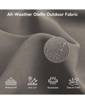 7-Piece Brown Wicker Patio Conversation Set with 6 in. Olefin Cushions/Patio Swivel Chairs with Sofa