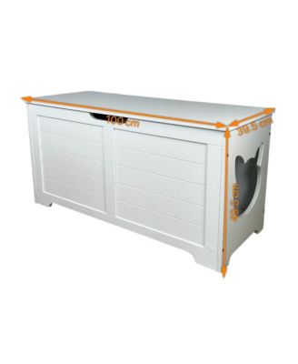 39.4" Top-Open Cat Litter Box Cabinet - Dog-Proof, Hidden Enclosure for Large Cats