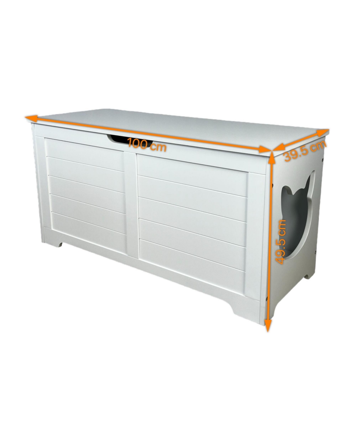 Aostirmotor 39.4" Top-Open Cat Litter Box Cabinet