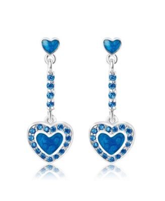 Girls Hypoallergenic Heart Drop Earrings